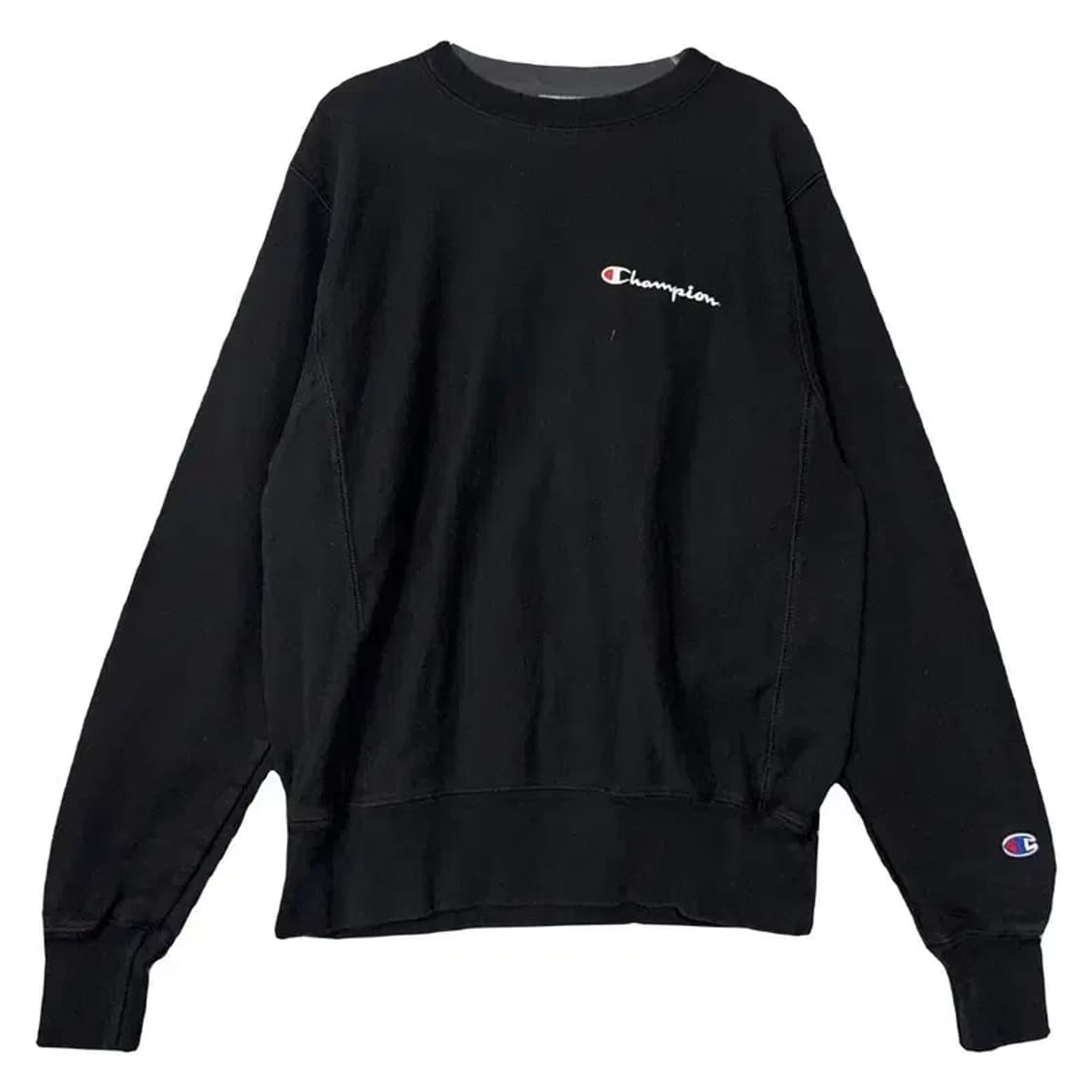 챔피온 리버스위브 블랙 맨투맨 SMALL 상품이미지1