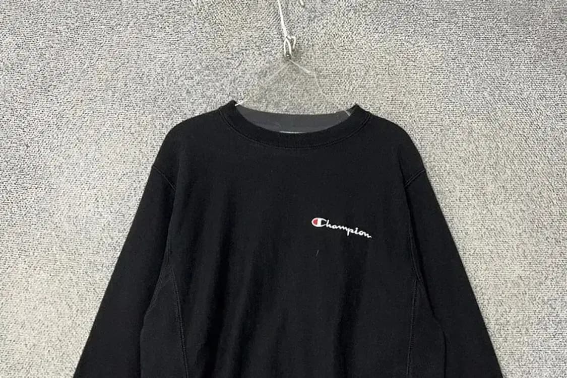 챔피온 리버스위브 블랙 맨투맨 SMALL 상품이미지3