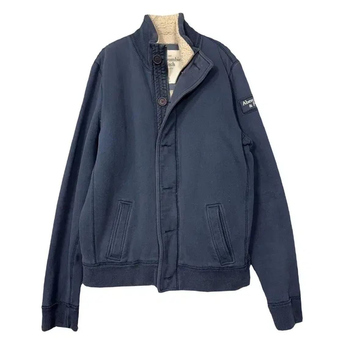 아베크롬비 네이비 양털 버튼 빈티지 자켓 XL 상품이미지1