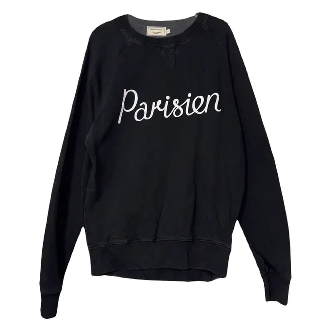 메종키츠네 스펠 프린팅 블랙 맨투맨 S 상품이미지1