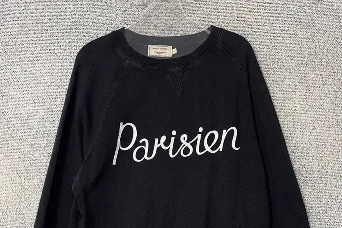 메종키츠네 스펠 프린팅 블랙 맨투맨 S 상품이미지3