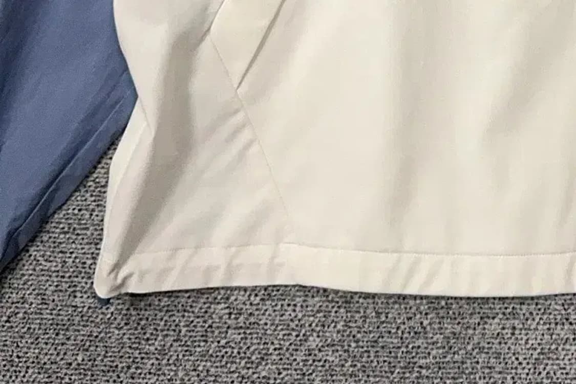 엔에프엘 라이트 블루 크림 투톤 풀오버 반집업 후드 아노락 XXL 상품이미지6