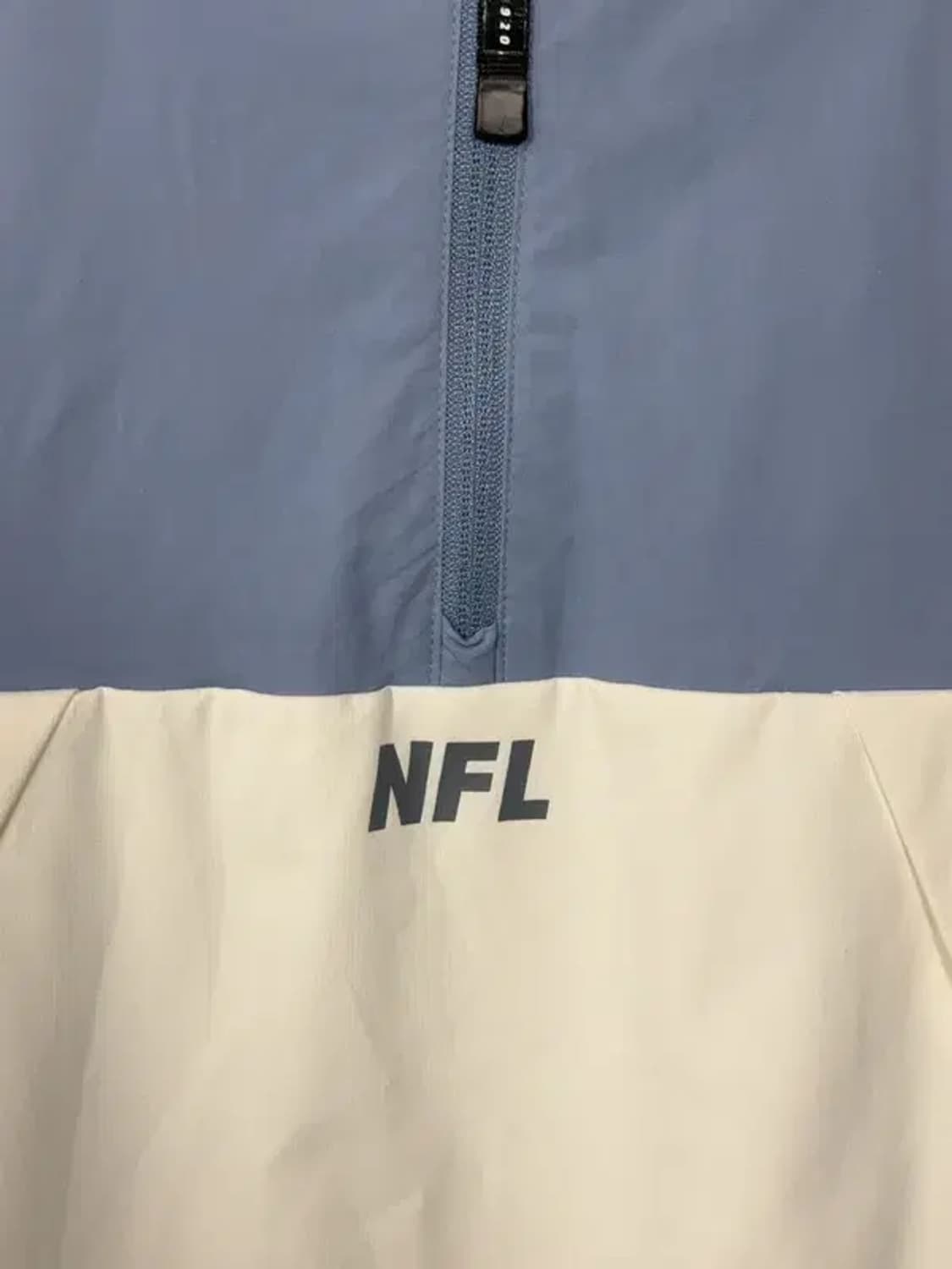 엔에프엘 라이트 블루 크림 투톤 풀오버 반집업 후드 아노락 XXL 상품이미지7