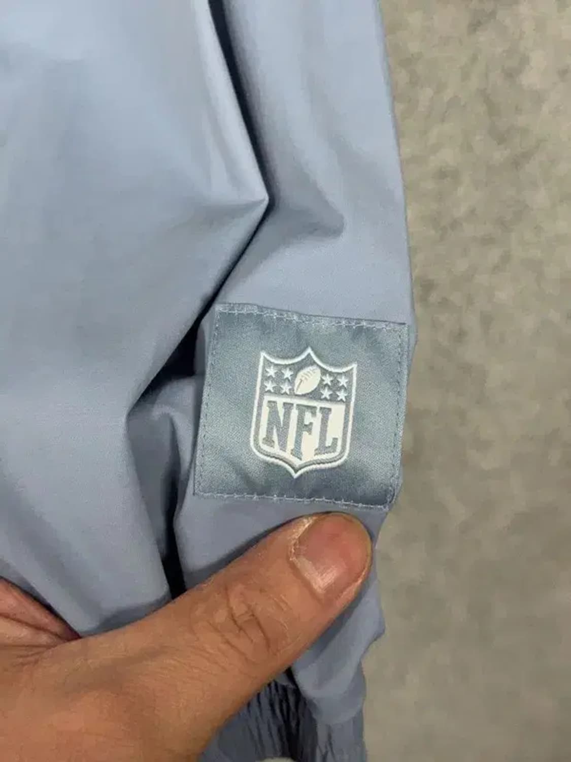 엔에프엘 라이트 블루 크림 투톤 풀오버 반집업 후드 아노락 XXL 상품이미지8