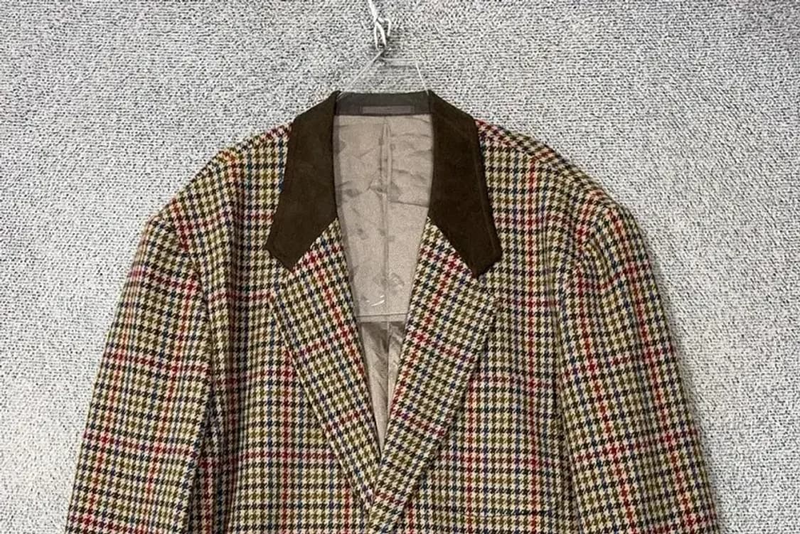 디올 체크 브라운 투버튼 울 블레이저 M 상품이미지3