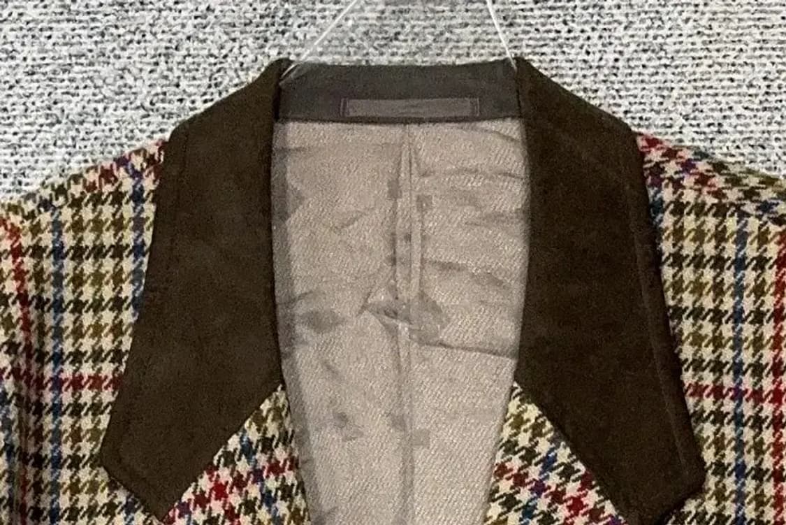 디올 체크 브라운 투버튼 울 블레이저 M 상품이미지5