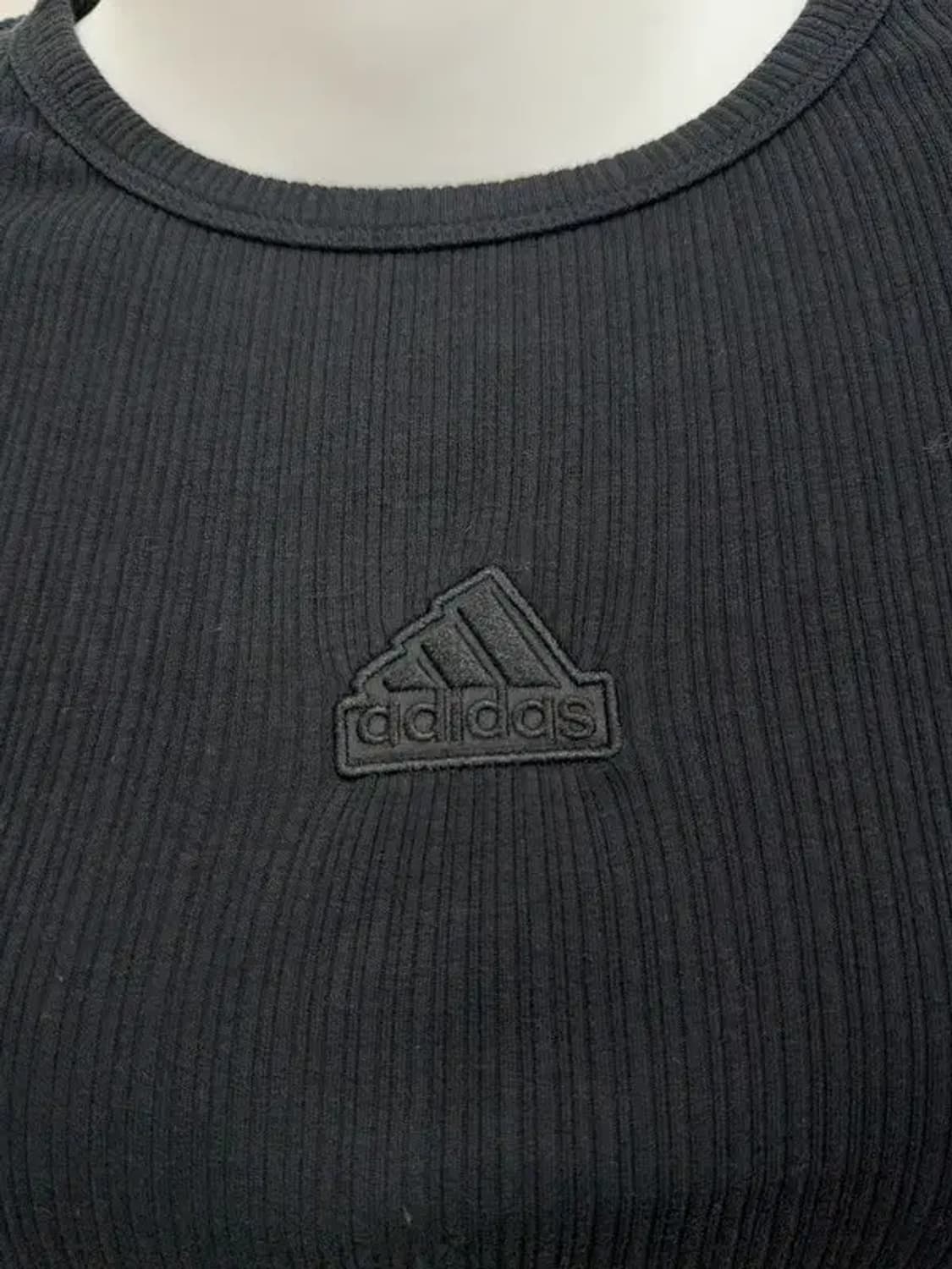 아디다스 블랙 딱붙 니트 긴팔티 S 상품이미지5