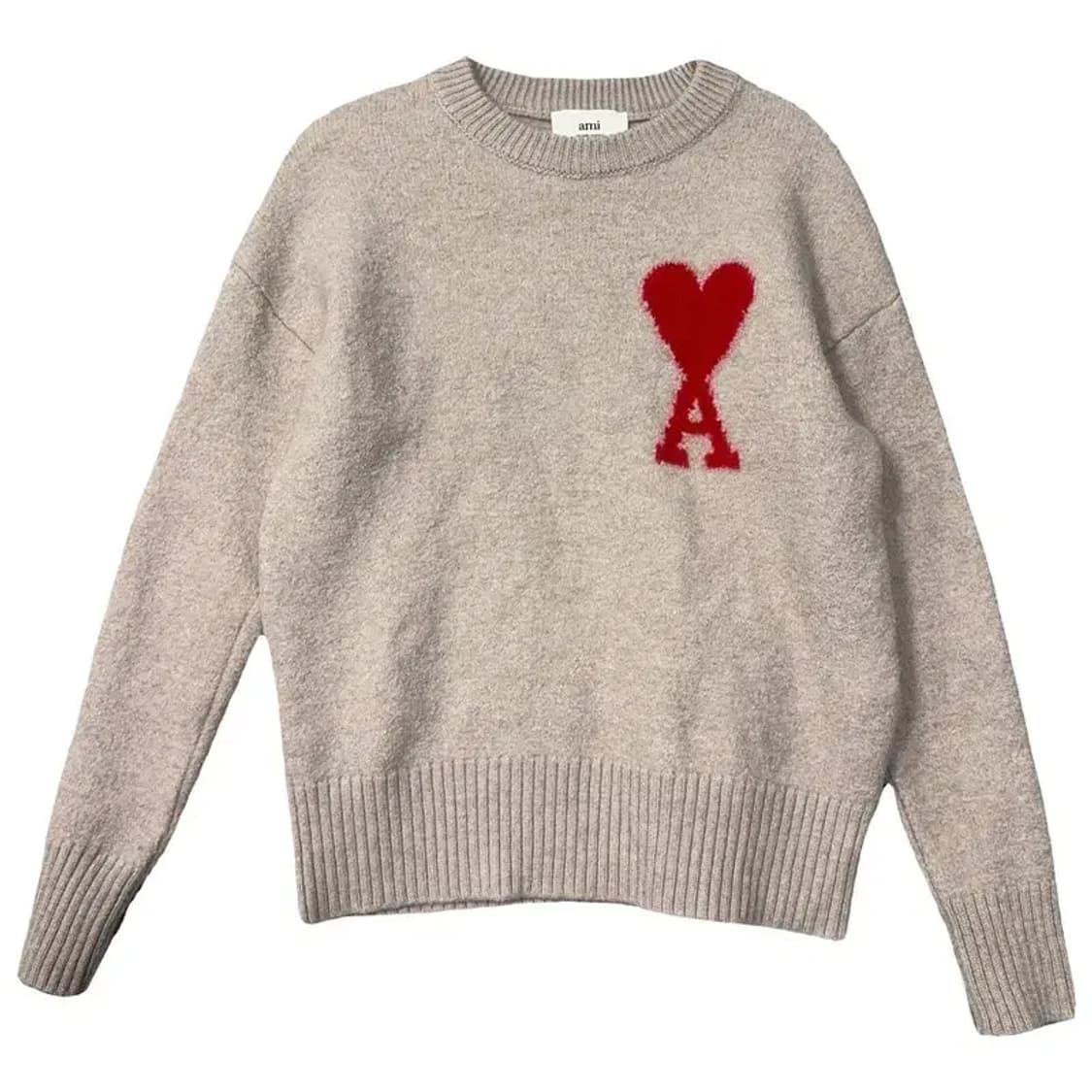 아미 빅하트 베이지 울 니트 S 상품이미지1