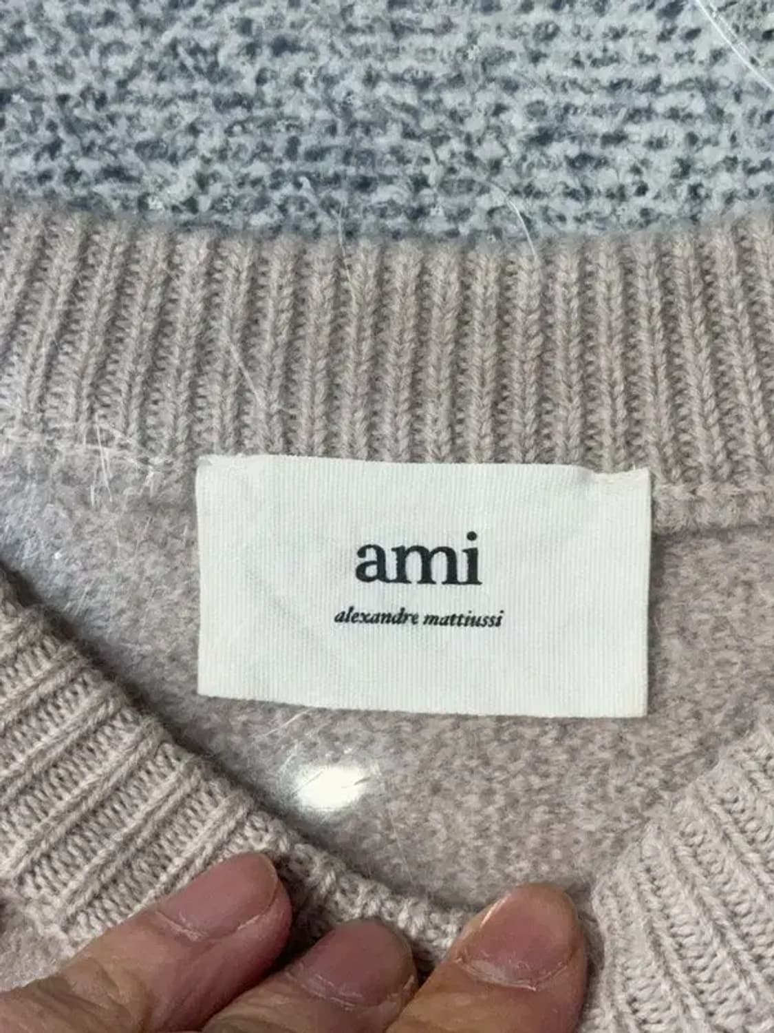 아미 빅하트 베이지 울 니트 S 상품이미지7