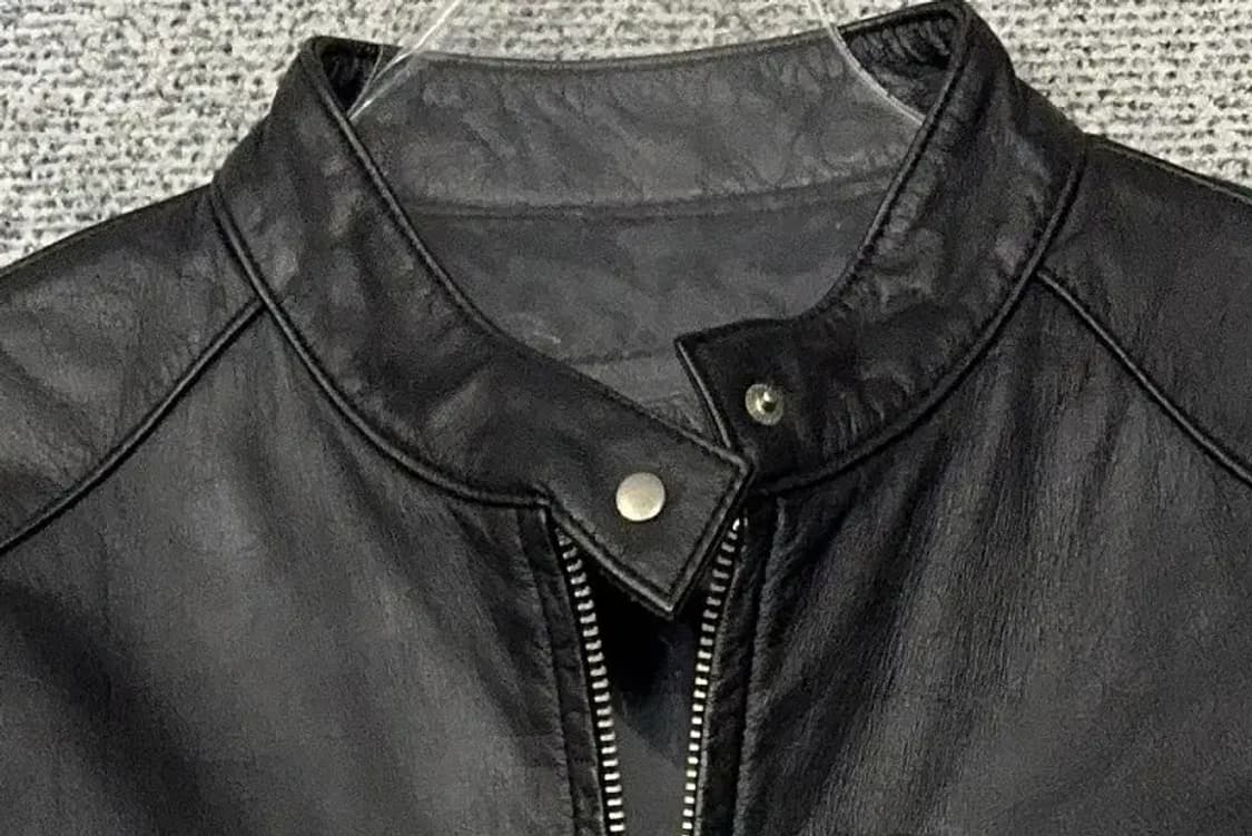 빈티지 차이나넥 여성 레더 자켓 M 상품이미지5