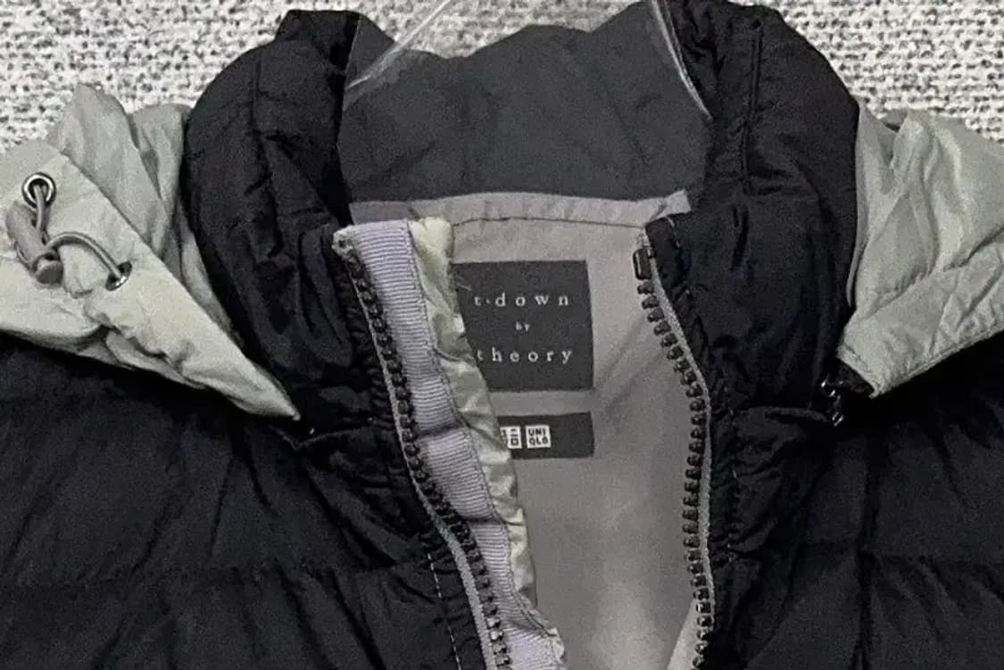 유니클로 띠어리 블랙 그레이 투톤 경량 패딩 S 165/84A 상품이미지5