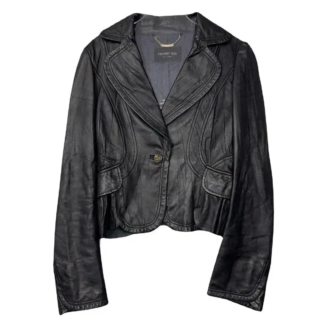 케네스 레이디 블랙 레더 가죽 자켓 38 상품이미지1