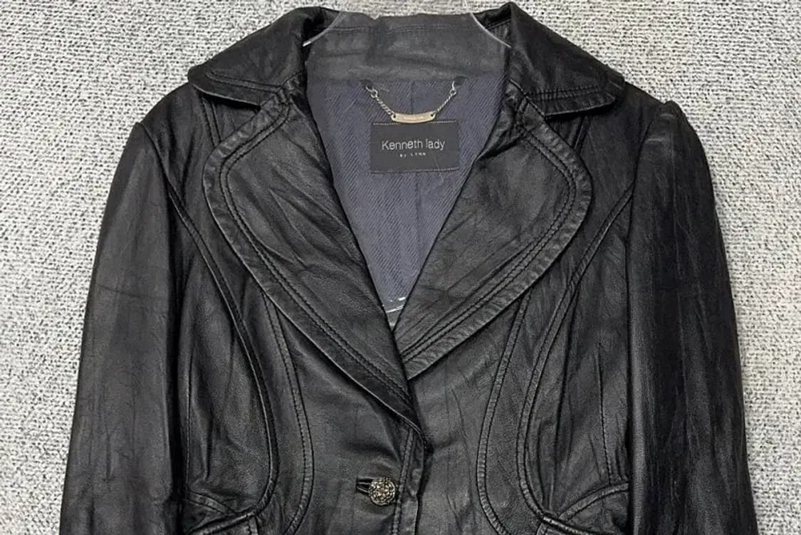 케네스 레이디 블랙 레더 가죽 자켓 38 상품이미지3