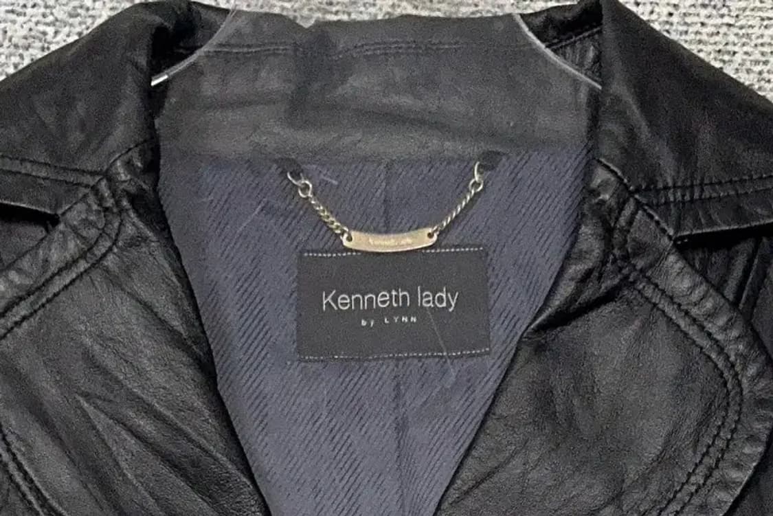 케네스 레이디 블랙 레더 가죽 자켓 38 상품이미지5