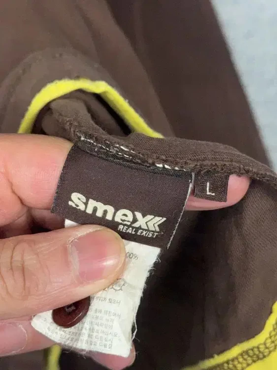 SMEX 빈티지 브라운 Y2K 슬리브 긴팔티 L 상품이미지8