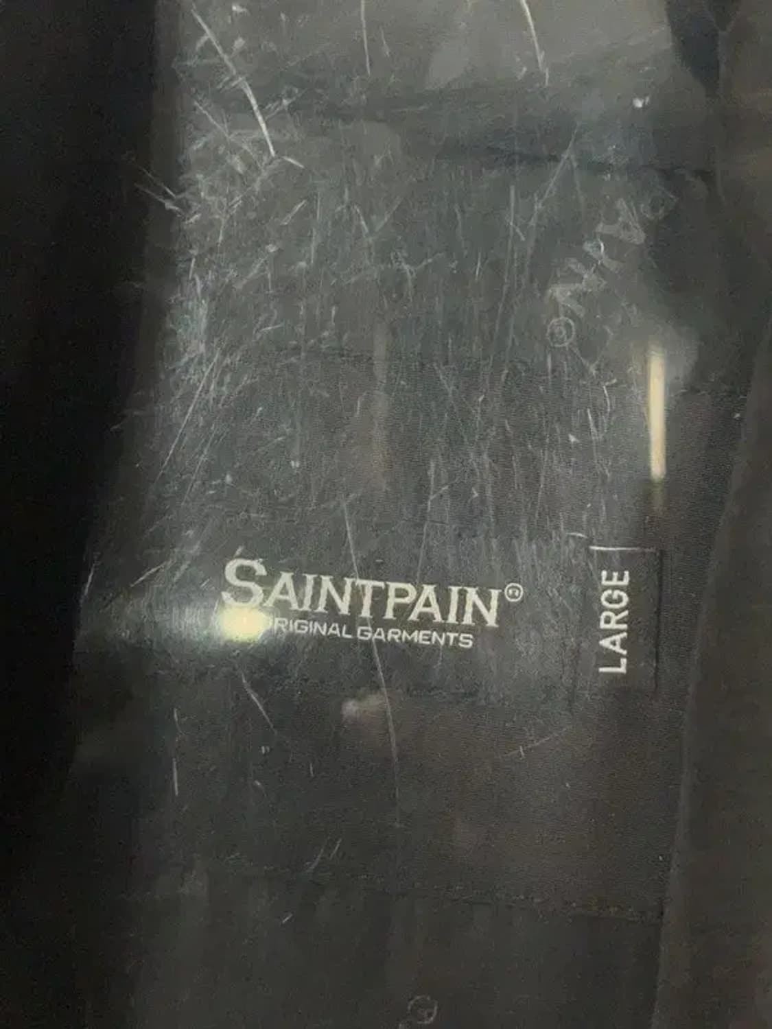 세인트페인 블랙 스펠 로고 패딩 조끼 LARGE 상품이미지8