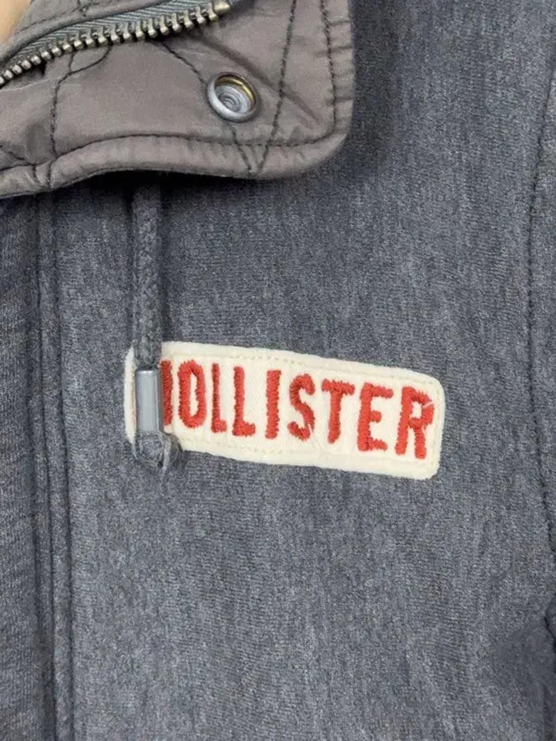 홀리스터 그레이 포켓 디테일 하드 코튼 후드 집업 M 상품이미지6