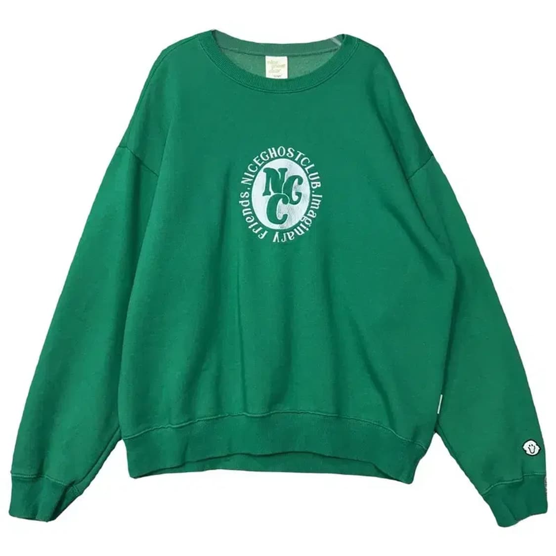 나이스고스트클럽 프린팅 그린 맨투맨 MEDIUM 상품이미지1