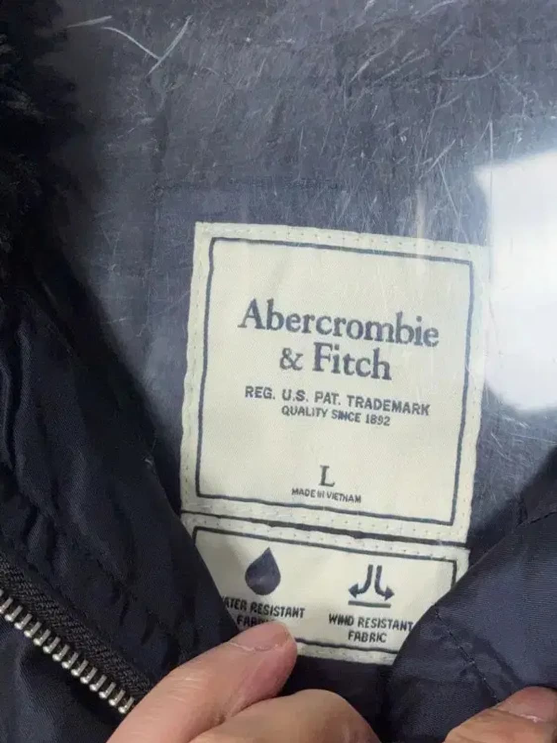 아베크롬비 네이비 완장 로고 점퍼 코트 L 상품이미지7