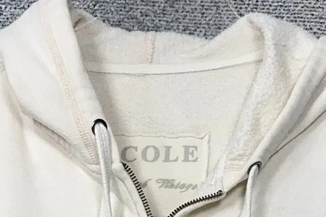 Y2K 자수 크림 후드집업 L 상품이미지5