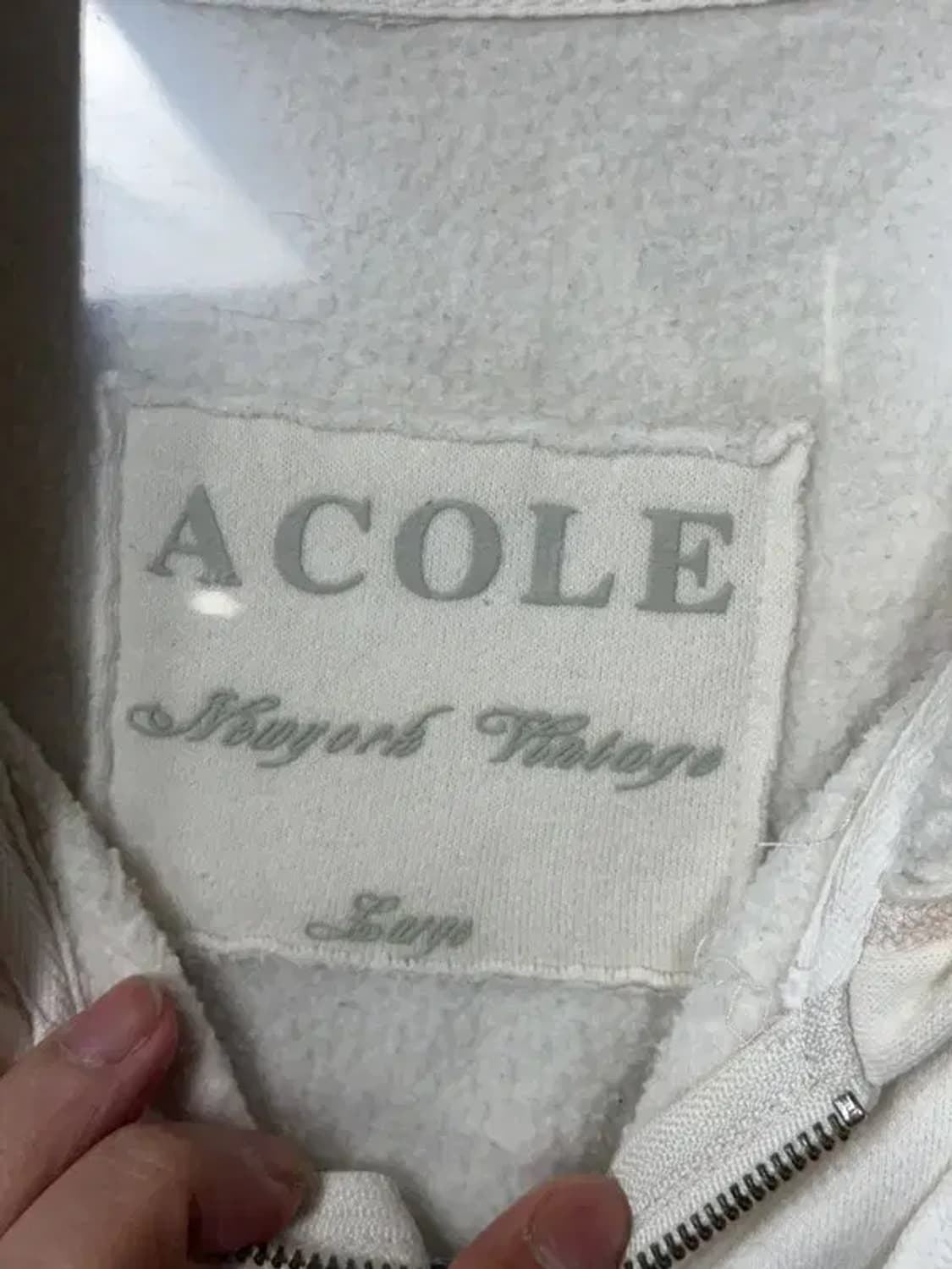 Y2K 자수 크림 후드집업 L 상품이미지9