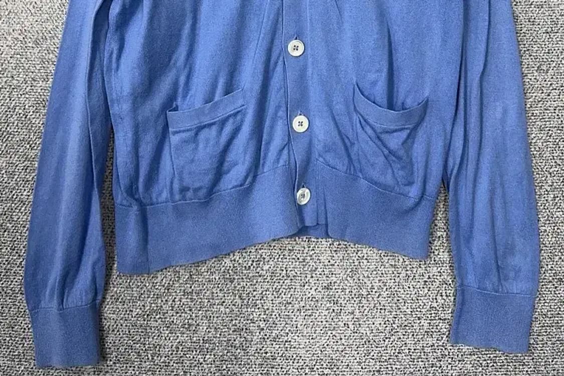 폴로 랄프로렌 피마코튼 블루 로고 니트 가디건 S 상품이미지4