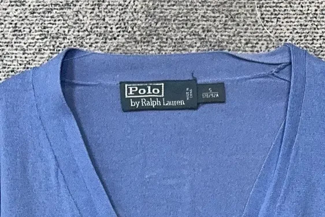 폴로 랄프로렌 피마코튼 블루 로고 니트 가디건 S 상품이미지5