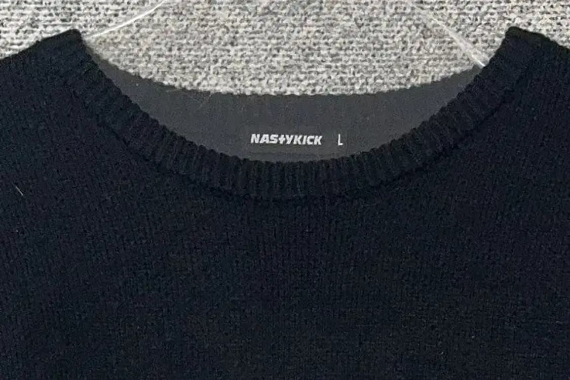 내스티킥 스펠 프린팅 블랙 니트 L 상품이미지5