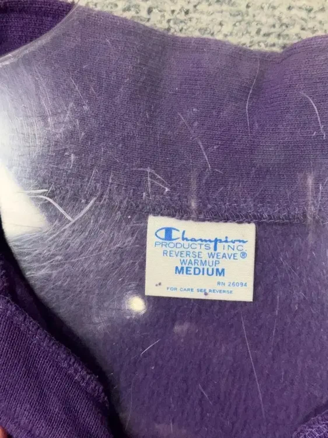챔피온 퍼플 리버스위브 스웻셔츠 맨투맨 MEDIUM 상품이미지8