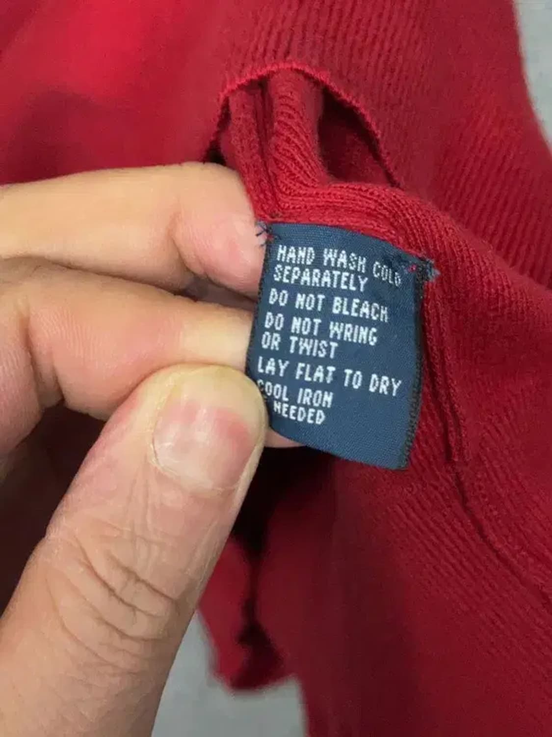 폴로 랄프로렌 피마코튼 레드 니트 M 상품이미지8