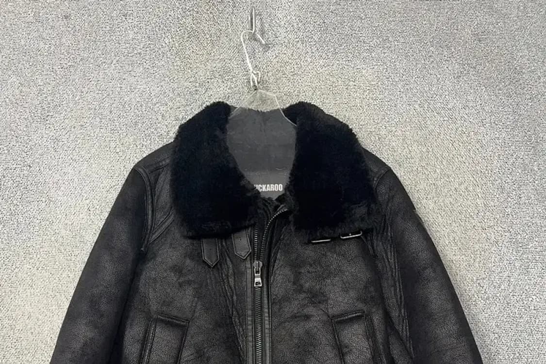 버커루 블랙 무스탕 자켓 L 상품이미지3