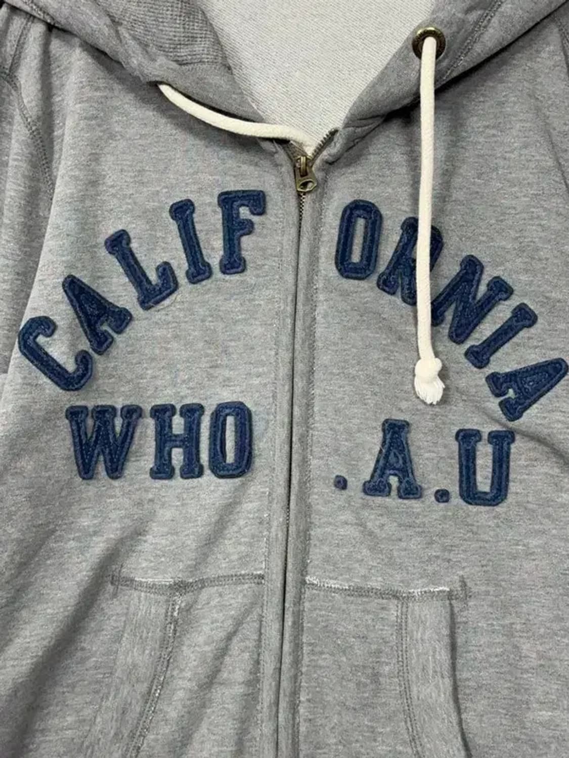 후아유 y2k 스펠 그레이 후드 집업 Large 상품이미지7