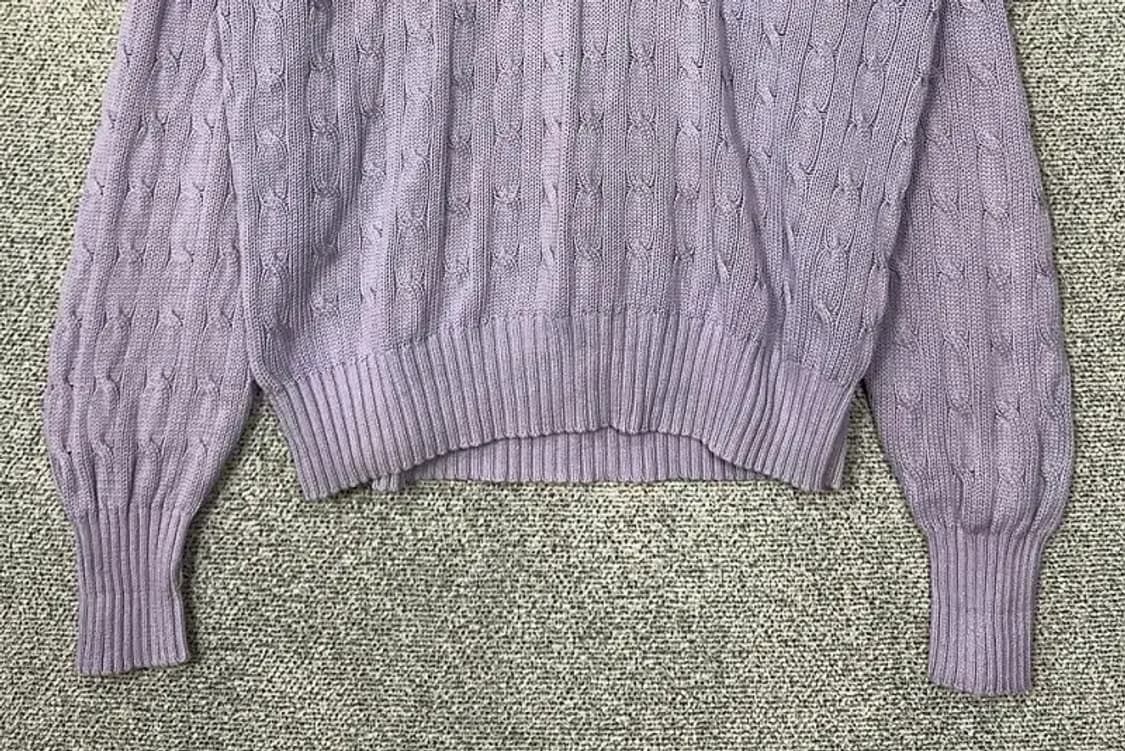 폴로 신한 빈티지 라이트 퍼플 꽈배기 니트 105 상품이미지4