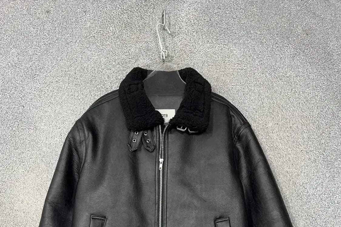 블랙 레자 무스탕 자켓 S 상품이미지3