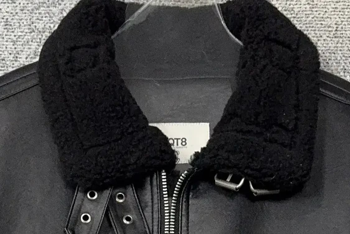 블랙 레자 무스탕 자켓 S 상품이미지5