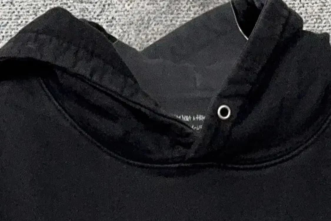 아임낫어휴먼비잉 프린팅 블랙 후드티 X-LARGE 상품이미지5