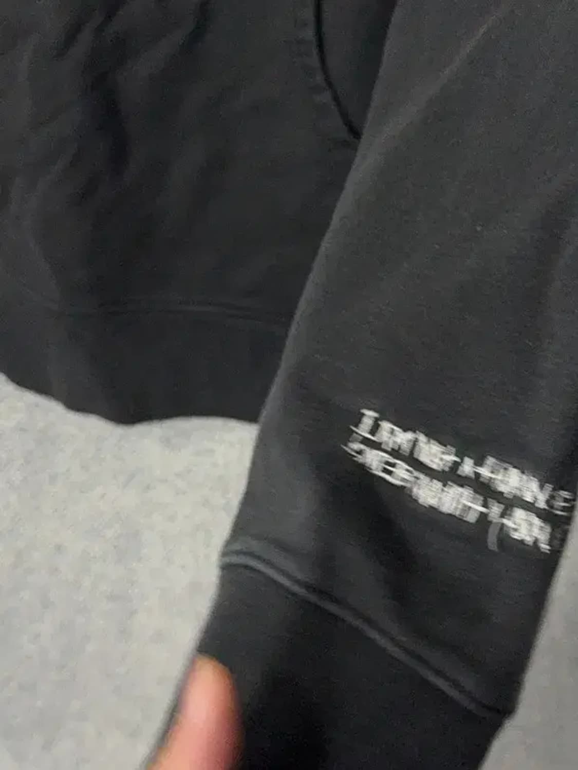 아임낫어휴먼비잉 프린팅 블랙 후드티 X-LARGE 상품이미지7