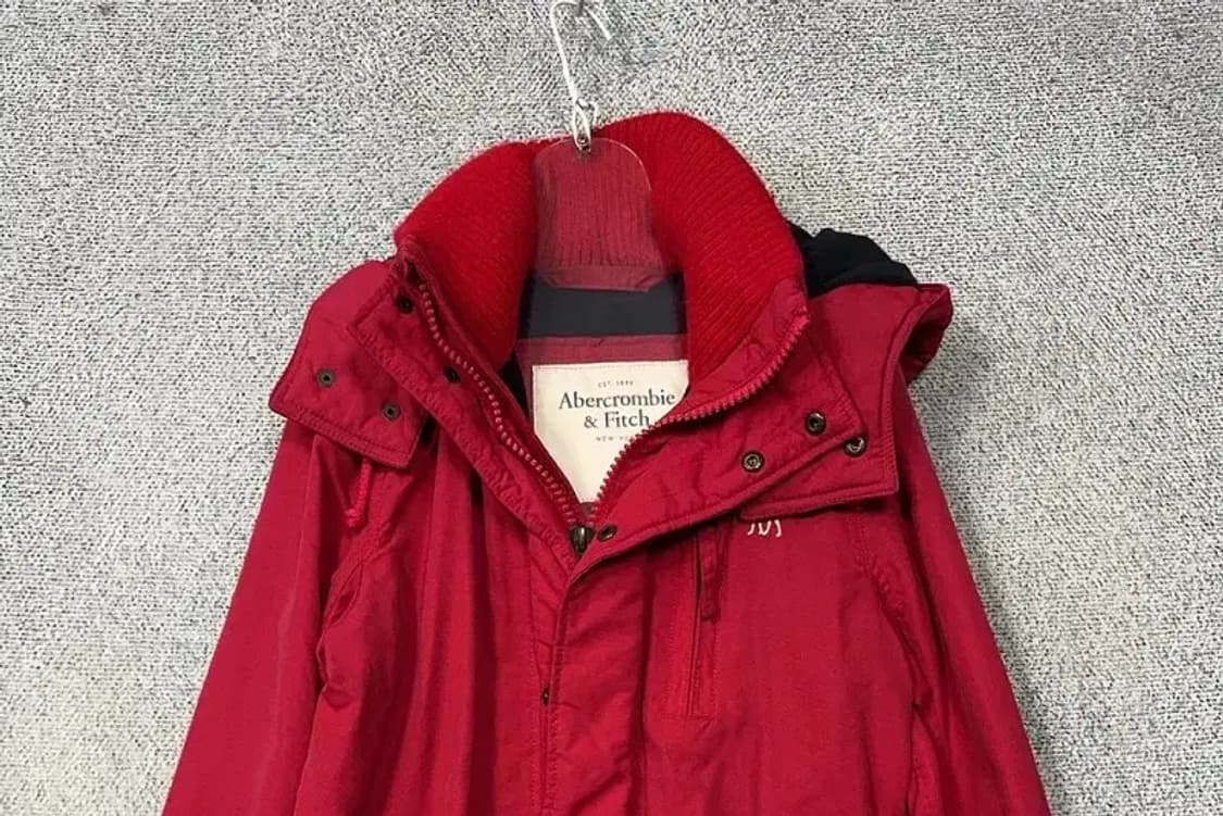 아베크롬비 레드 순록 자수 로고 윈드자켓 S 상품이미지3
