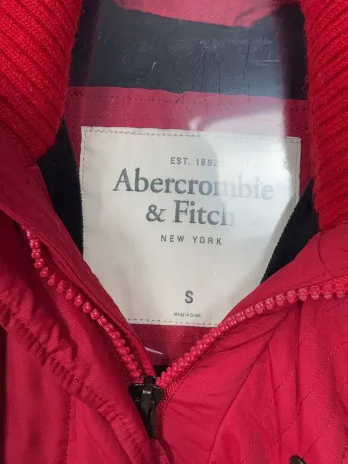 아베크롬비 레드 순록 자수 로고 윈드자켓 S 상품이미지9