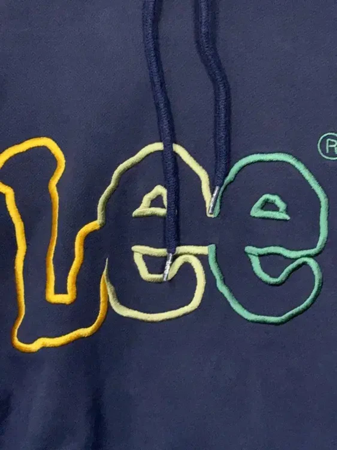 리 프린팅 네이비 후드티 L 상품이미지8