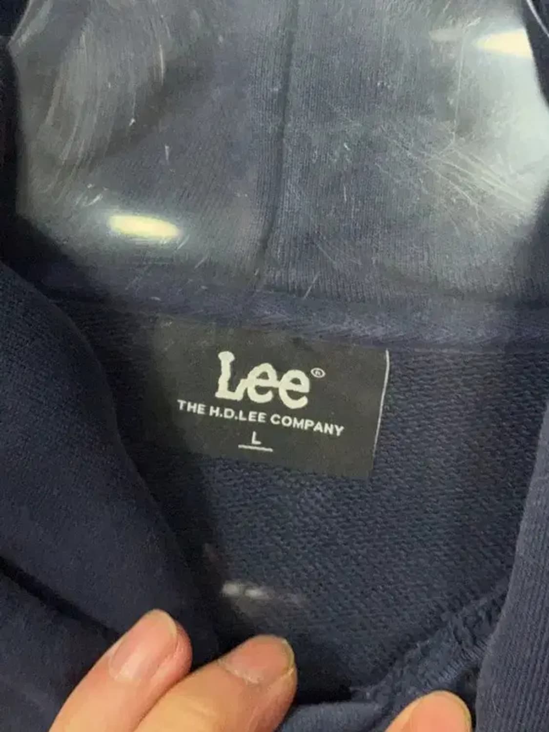 리 프린팅 네이비 후드티 L 상품이미지9