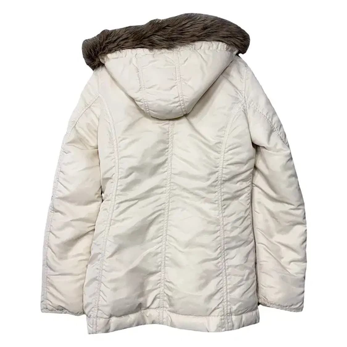 폴로 두산 크림 화이트 완장 금장 로고 N3B 여성 패딩 점퍼 XS 상품이미지2