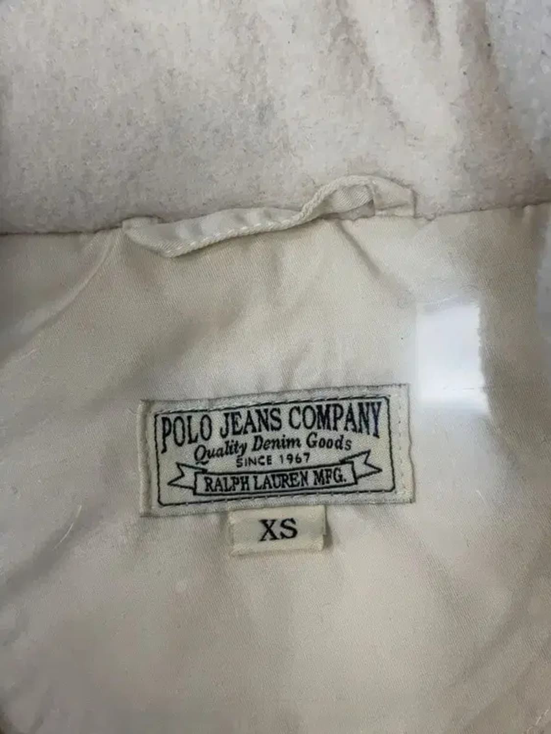 폴로 두산 크림 화이트 완장 금장 로고 N3B 여성 패딩 점퍼 XS 상품이미지8