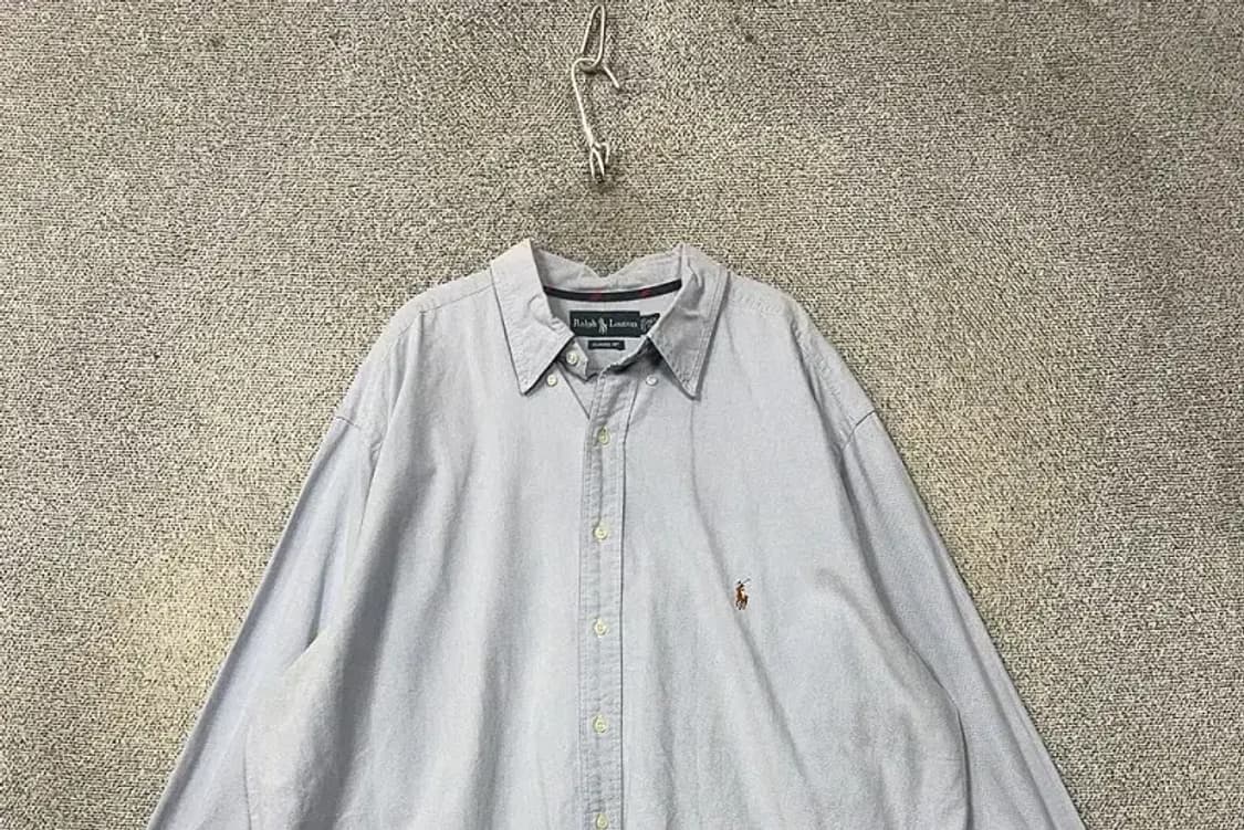 폴로 라이트 블루 오버 사이즈 옥스포드 셔츠 2XLT TALL 상품이미지3