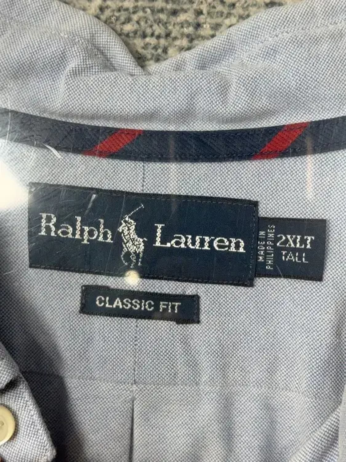 폴로 라이트 블루 오버 사이즈 옥스포드 셔츠 2XLT TALL 상품이미지8