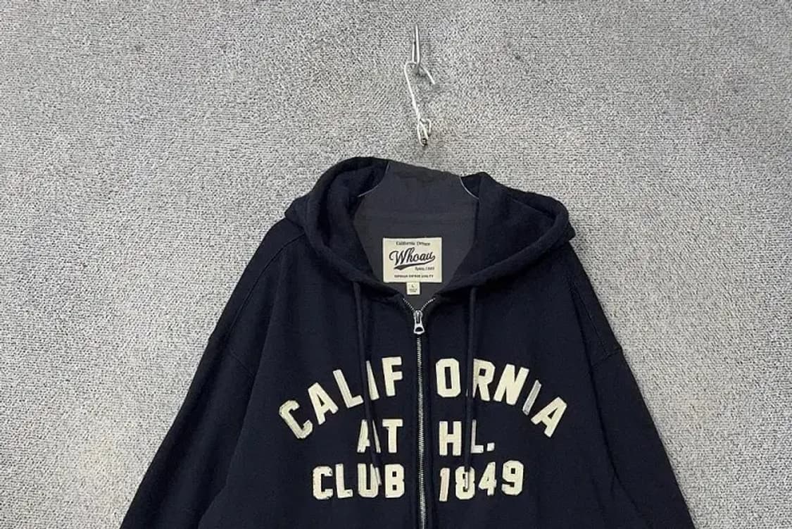 후아유 Y2K 스펠 로고 하드 코튼 후드집업 L 상품이미지3