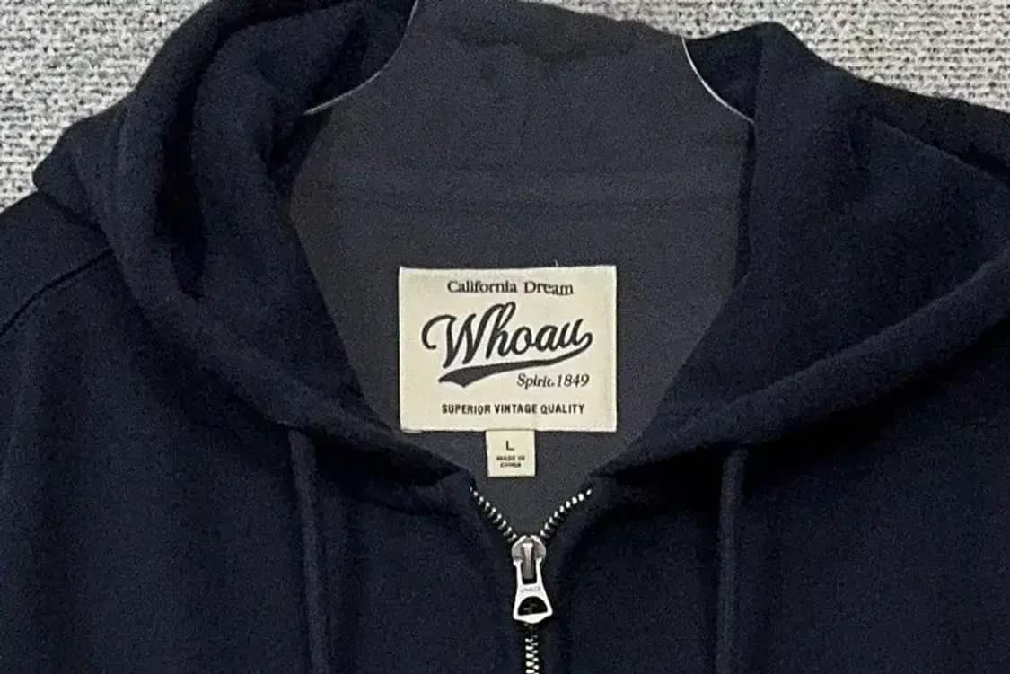 후아유 Y2K 스펠 로고 하드 코튼 후드집업 L 상품이미지5