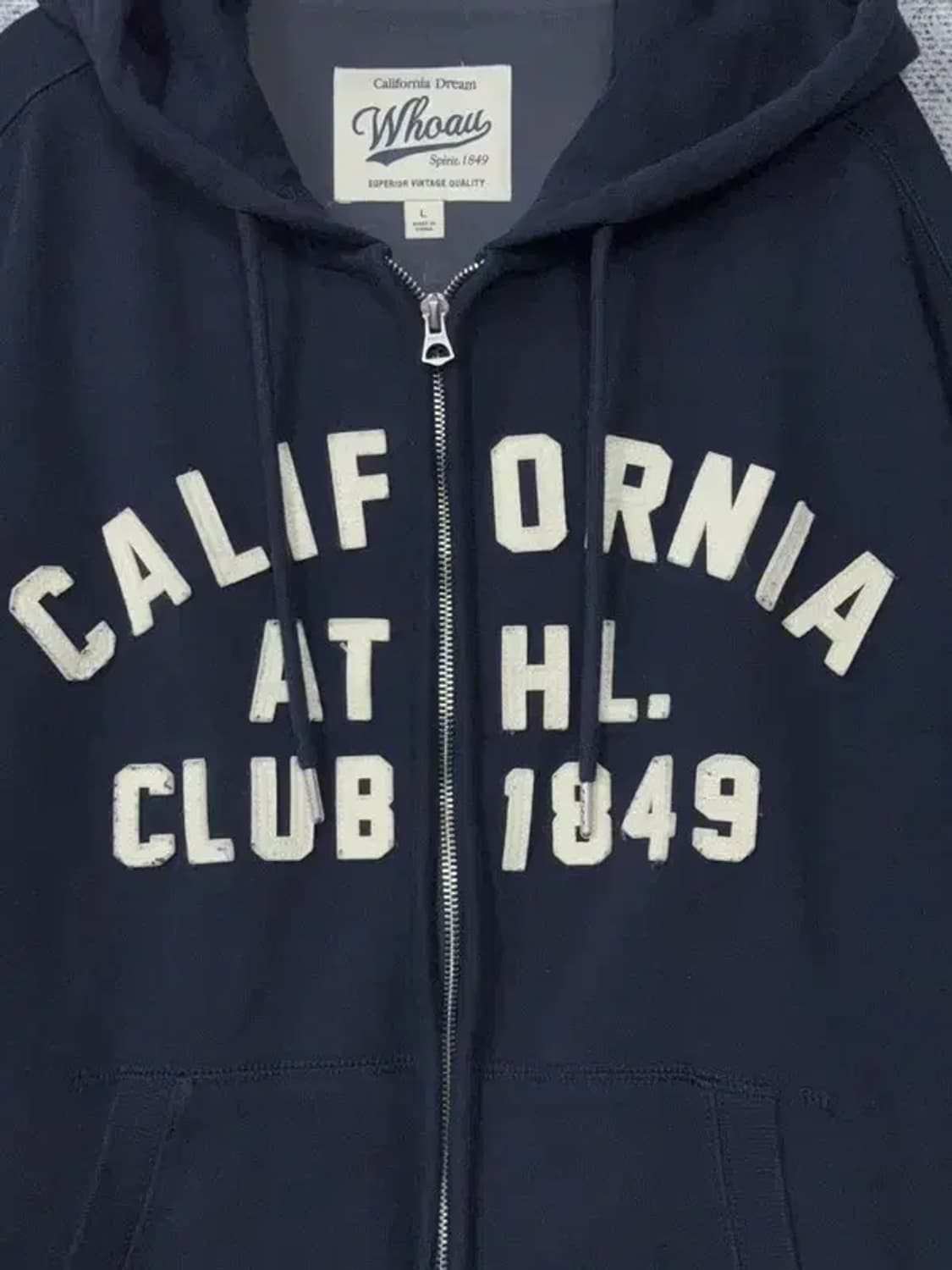 후아유 Y2K 스펠 로고 하드 코튼 후드집업 L 상품이미지7