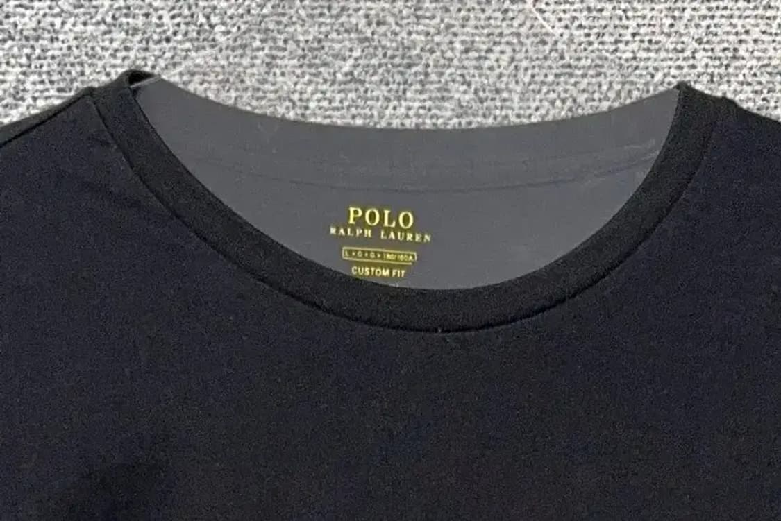 폴로 커스텀핏 로고 블랙 슬리브 긴팔티 L G G 180/100A 상품이미지5