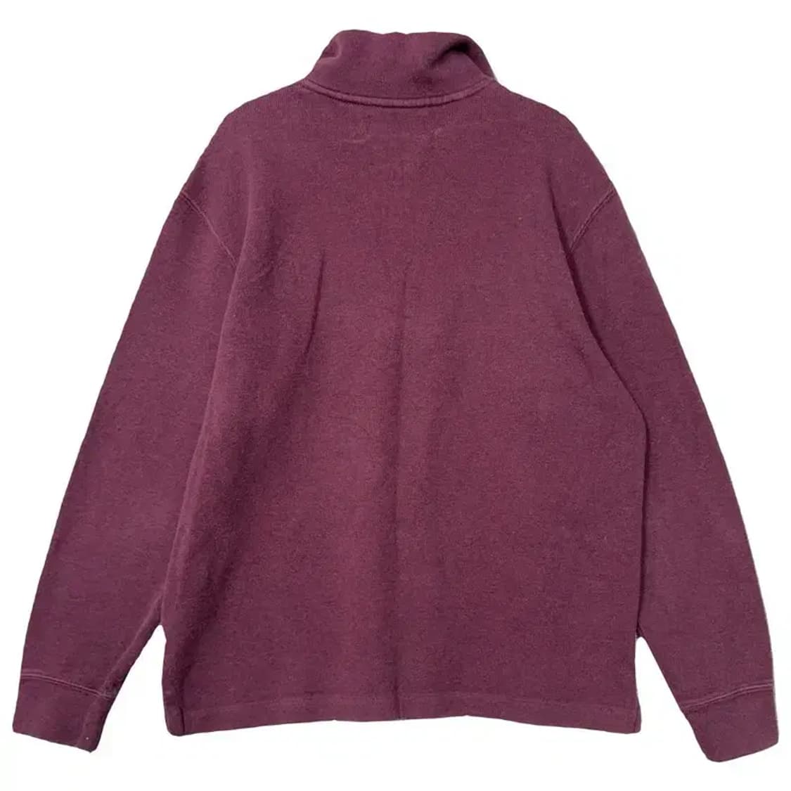 폴로 두산 버건디 반집업 코튼 니트 L 상품이미지2